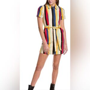 Alice + Olivia Stripped Denim Dress